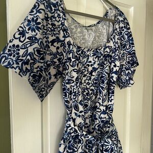 Free Assembly- Blue and White dress